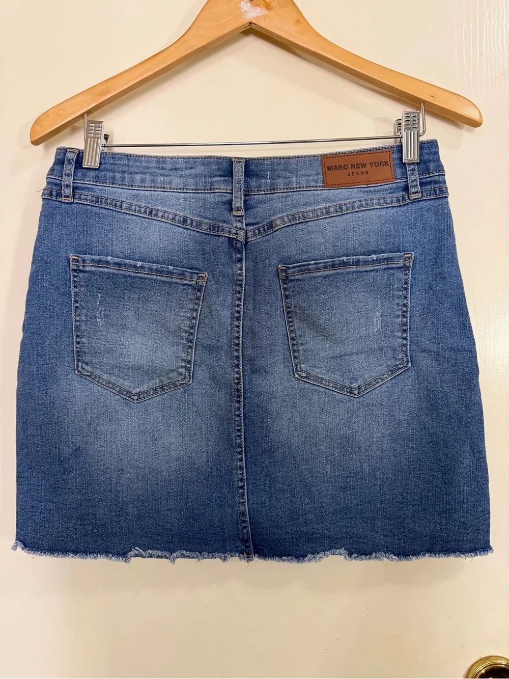 Marc New York  Blue Denim Mini Skirt Jeans - Casual Distressed Style (274)